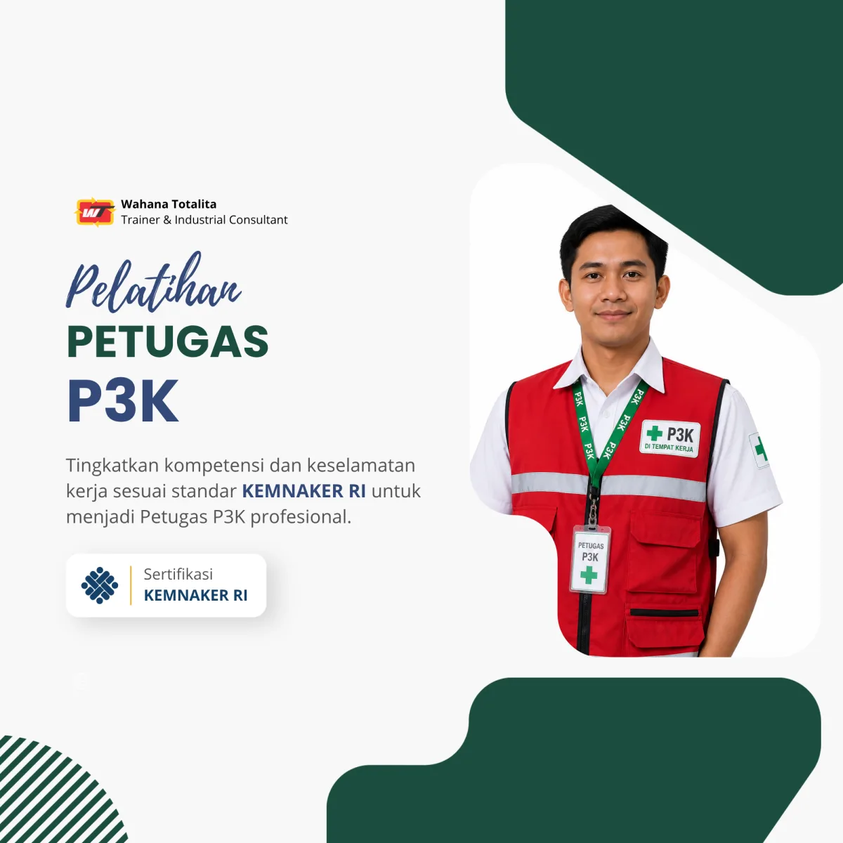 Pelatihan Petugas P3K | Sertifikasi KEMNAKER RI