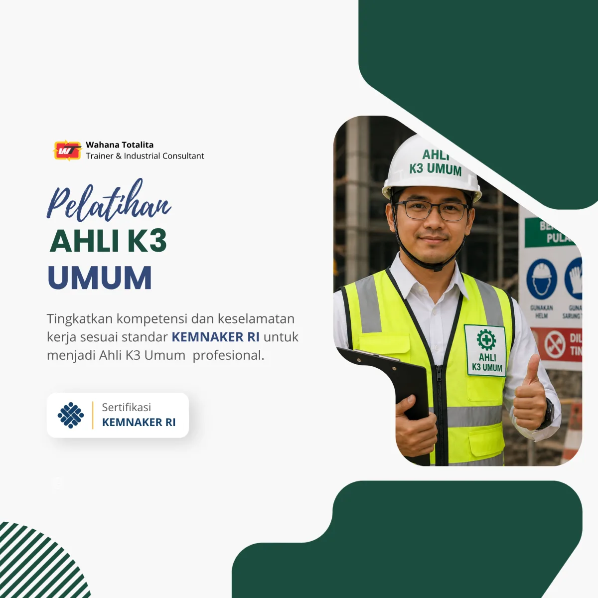 Pelatihan Ahli K3 Umum | Sertifikasi KEMNAKER RI