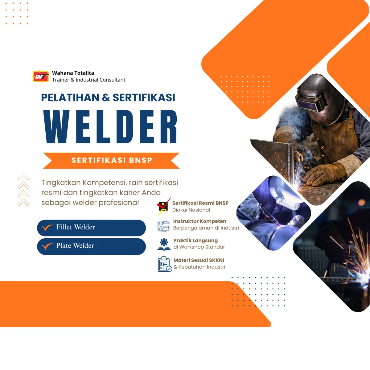 Pelatihan dan Sertifikasi Fillet & Plate Welder | Sertifikasi BNSP