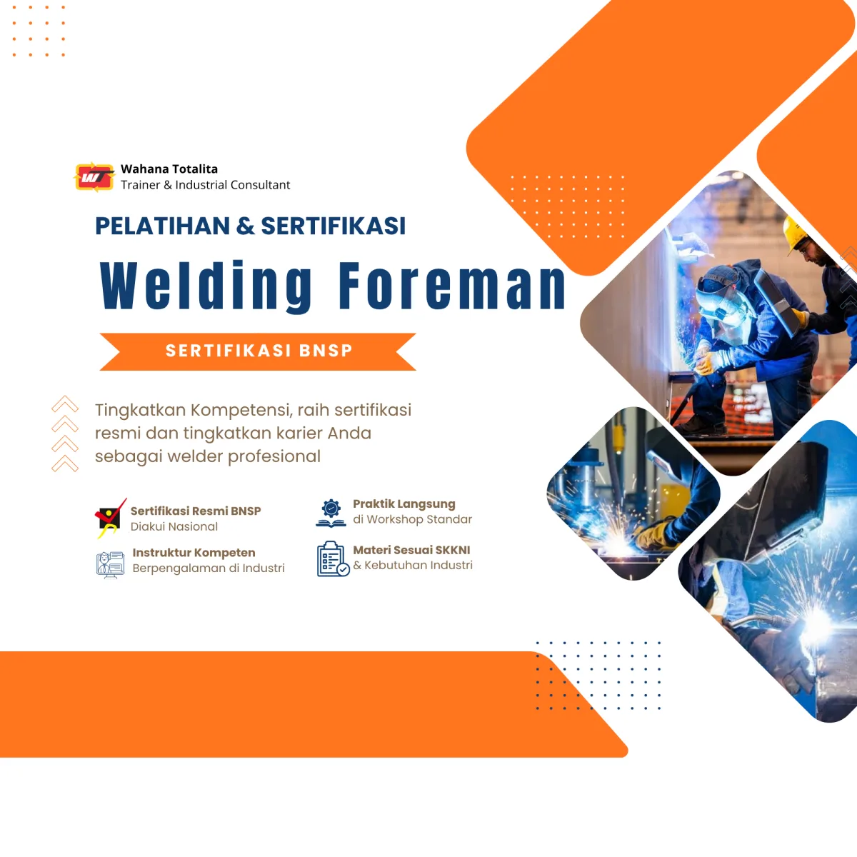 Pelatihan dan Sertifikasi Welding Foreman | Sertifikasi BNSP