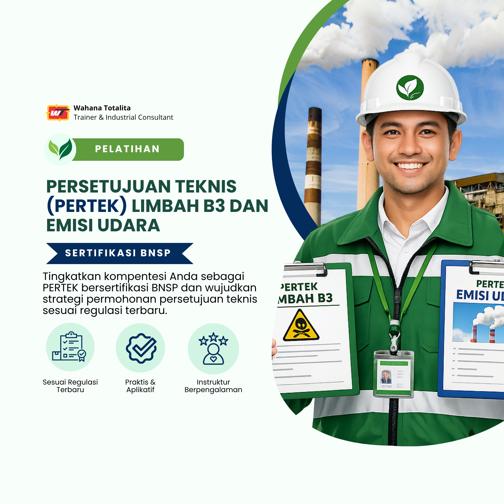 Pelatihan Teknis (PERTEK) Limbah B3 dan Emisi Udara | Sertifikasi BNSP