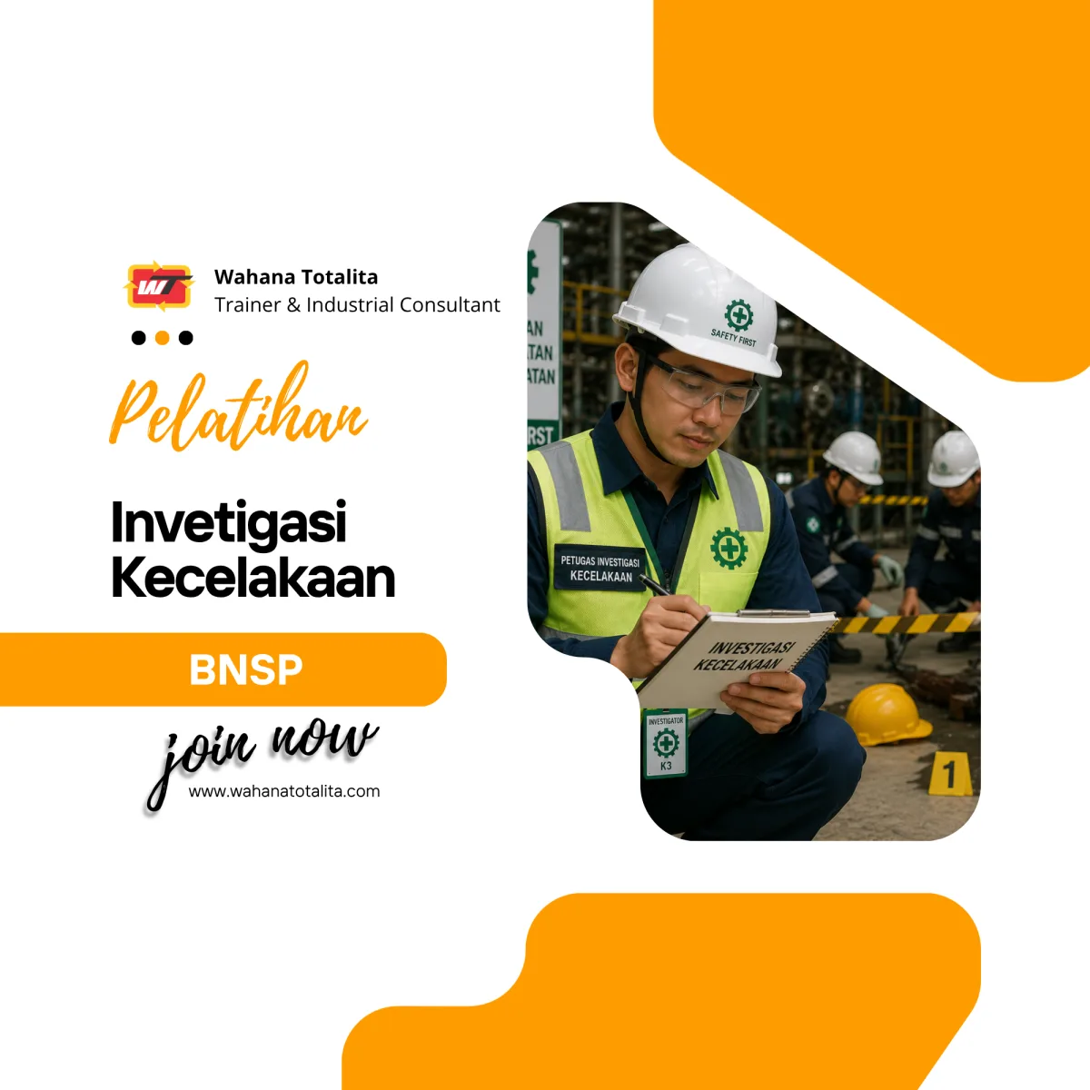 Pelatihan Investigasi Kecelakaan | Sertifikasi BNSP