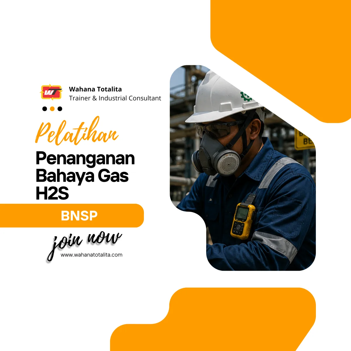 Pelatihan Penanganan Bahaya Gas H2S | Sertifikasi BNSP