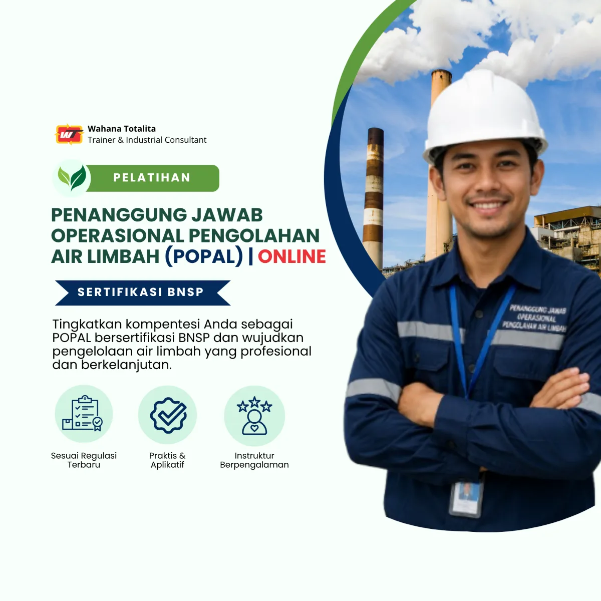 Pelatihan Penanggung Jawab Operasional Pengolahan Air Limbah (POPAL) | Online