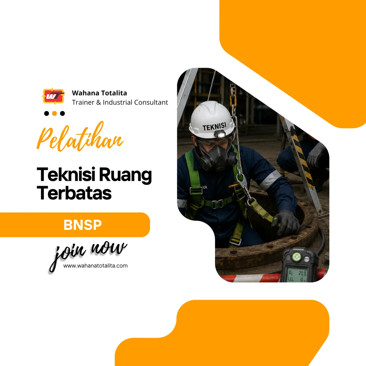 Pelatihan Teknisi Ruang Terbatas | Sertifikasi BNSP