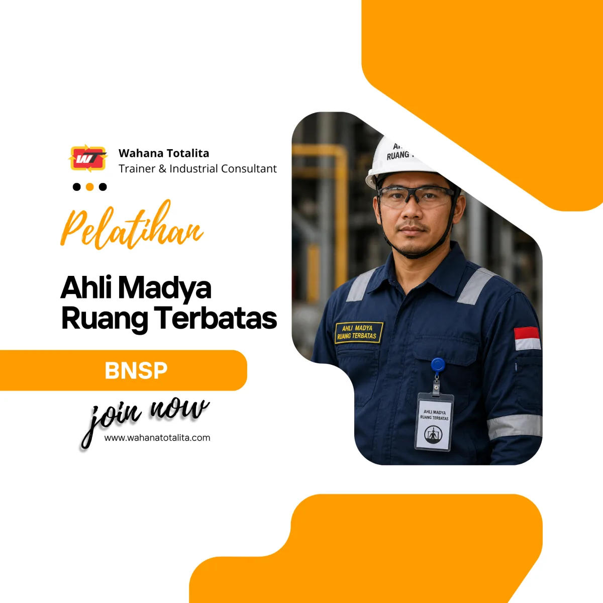Pelatihan Ahli Madya Ruang Terbatas | Sertifikasi BNSP