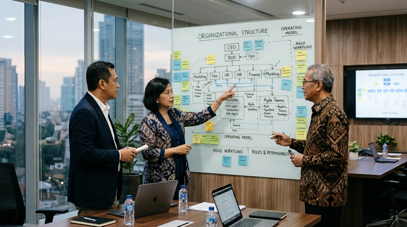 Ilustrasi profesional untuk job description / akuntabilitas & wewenang