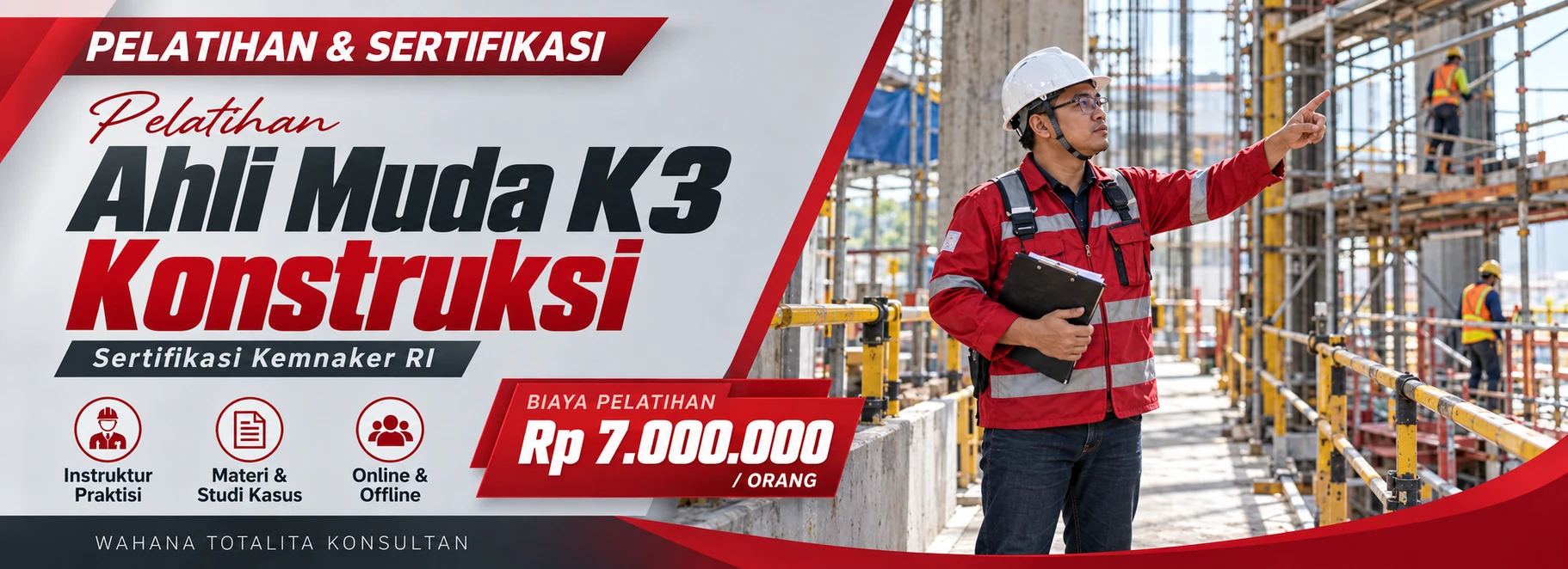 Pelatihan Pelatihan Ahli Muda K3 Konstruksi Sertifikasi Kemnaker RI Sertifikasi KEMNAKER RI