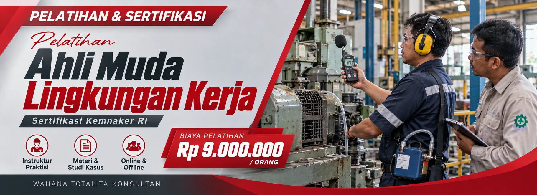 Pelatihan Pelatihan Ahli Muda Lingkungan Kerja Sertifikasi Kemnaker RI