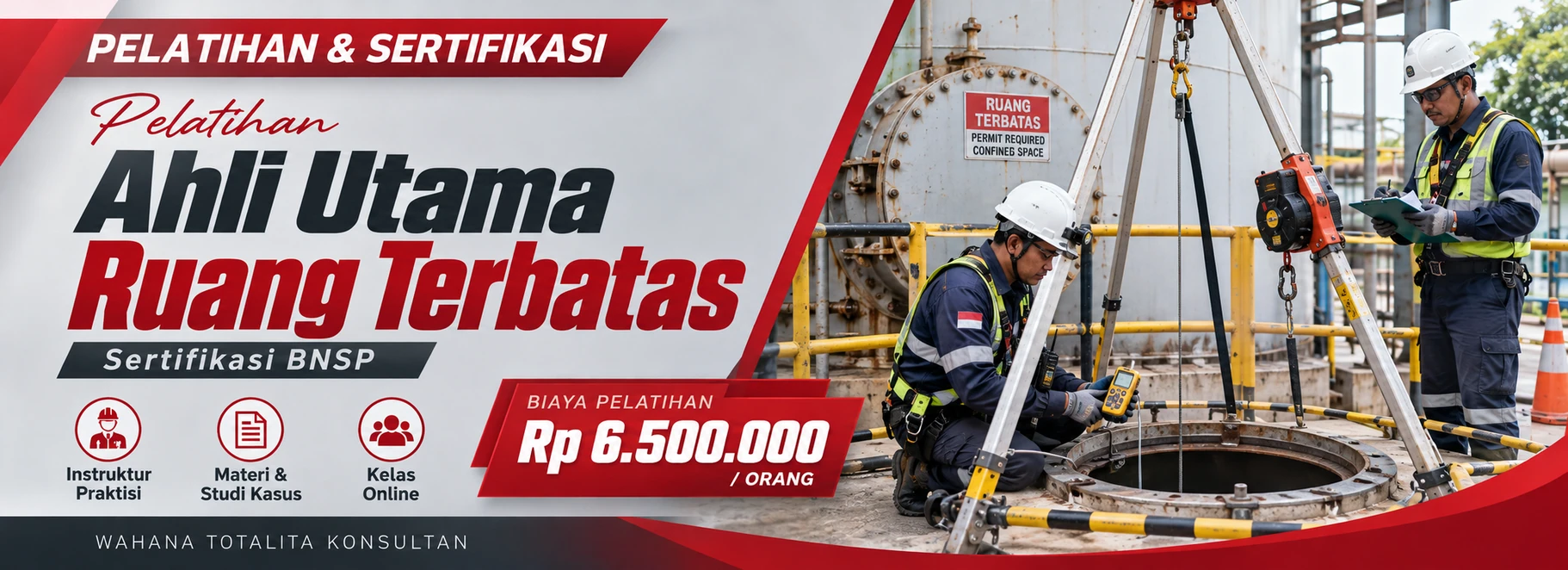 Pelatihan Pelatihan Ahli Utama Ruang Terbatas Sertifikasi BNSP