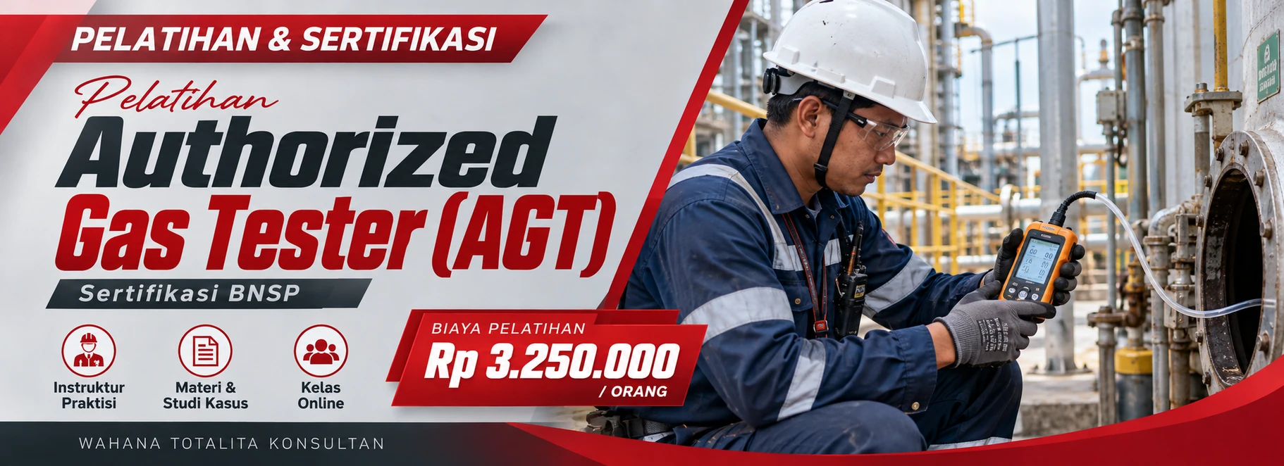 Pelatihan Pelatihan Authorized Gas Tester (AGT) Sertifikasi BNSP Online