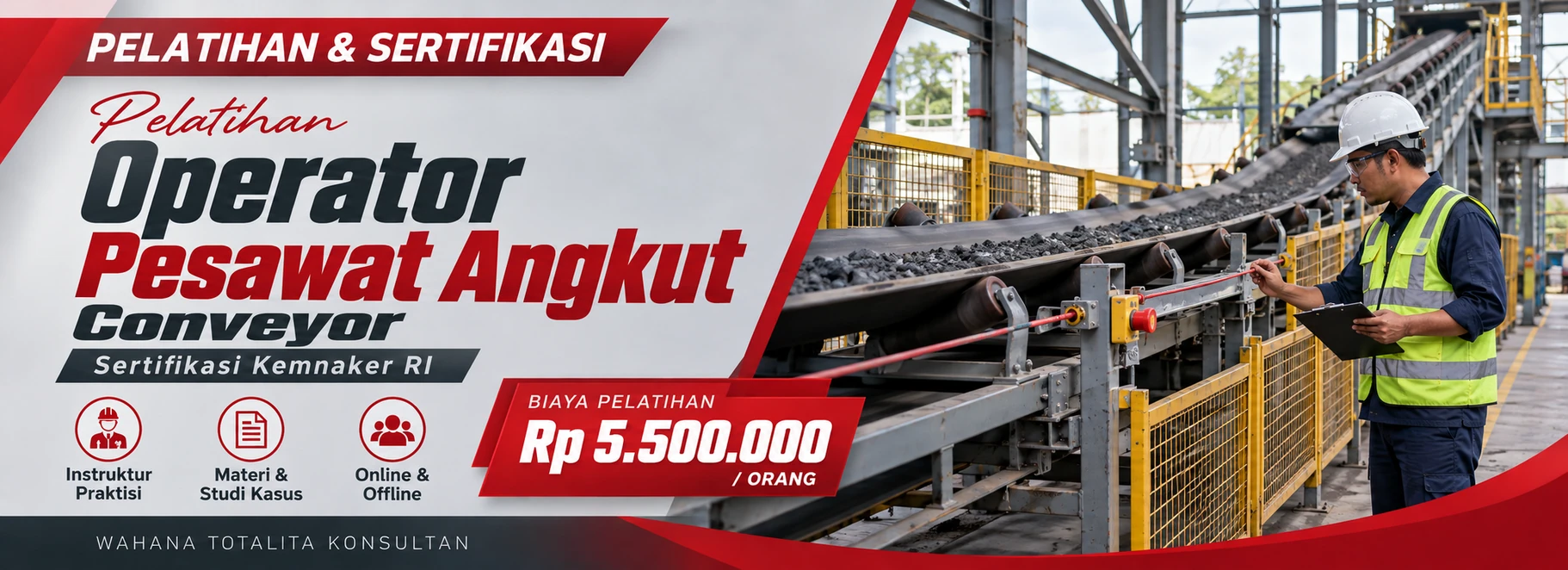 Pelatihan Pelatihan & Sertifikasi Operator Pesawat Angkut Conveyor Kemnaker RI