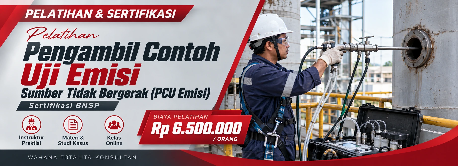 Pelatihan Pelatihan Pengambil Contoh Uji Emisi Sumber Tidak Bergerak (PCU Emisi) BNSP Sertifikasi BNSP