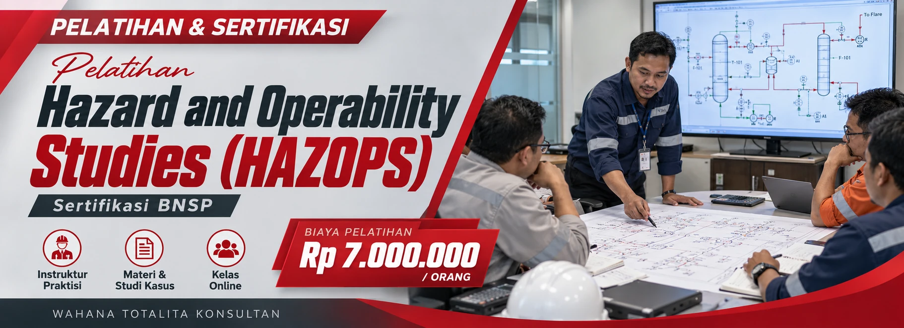Pelatihan Pelatihan Hazard and Operability Studies (HAZOPS) Sertifikasi BNSP Online Sertifikasi BNSP