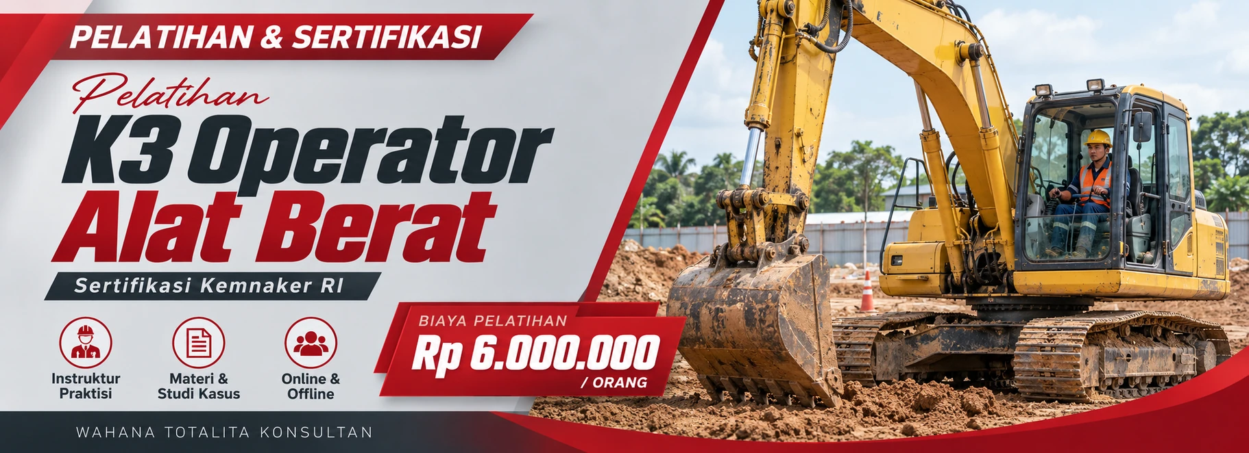 Pelatihan Pelatihan K3 Operator Alat Berat Sertifikasi Kemnaker RI Sertifikasi KEMNAKER RI