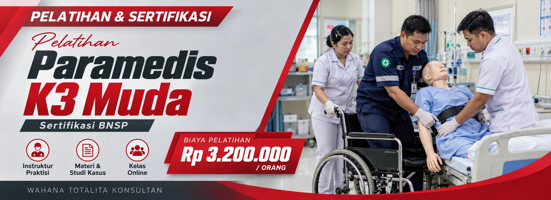Pelatihan Pelatihan Paramedis K3 Muda Sertifikasi BNSP