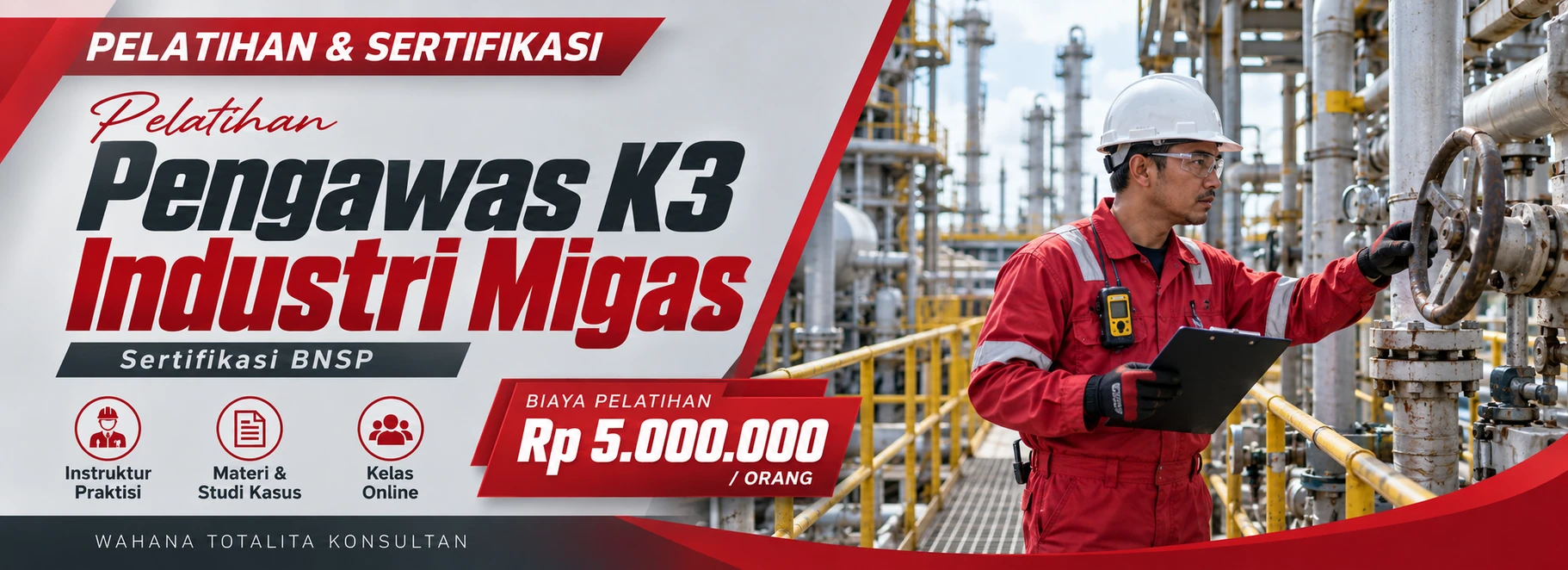 Pelatihan Pelatihan Pengawas K3 Industri Migas Sertifikasi BNSP Online Sertifikasi BNSP