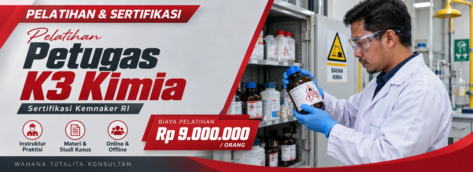 Pelatihan Pelatihan Petugas K3 Kimia Sertifikasi Kemnaker RI Sertifikasi KEMNAKER RI