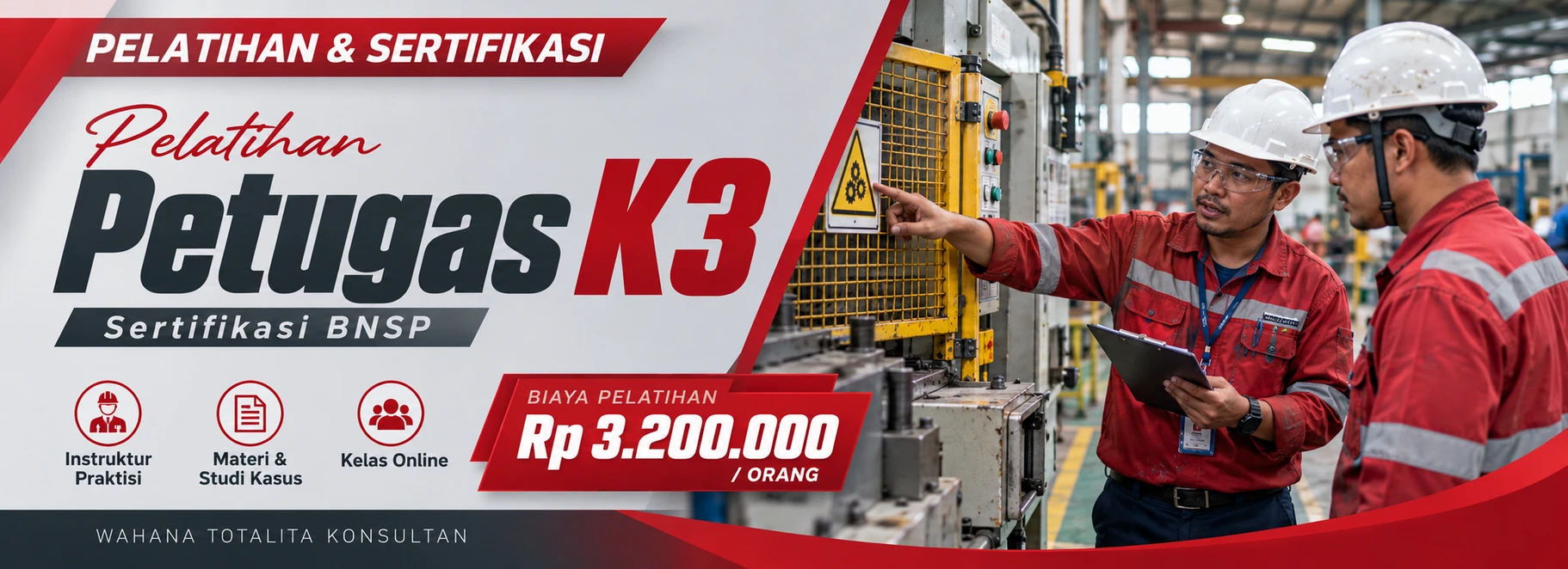 Pelatihan Pelatihan Petugas K3 Sertifikasi BNSP Online