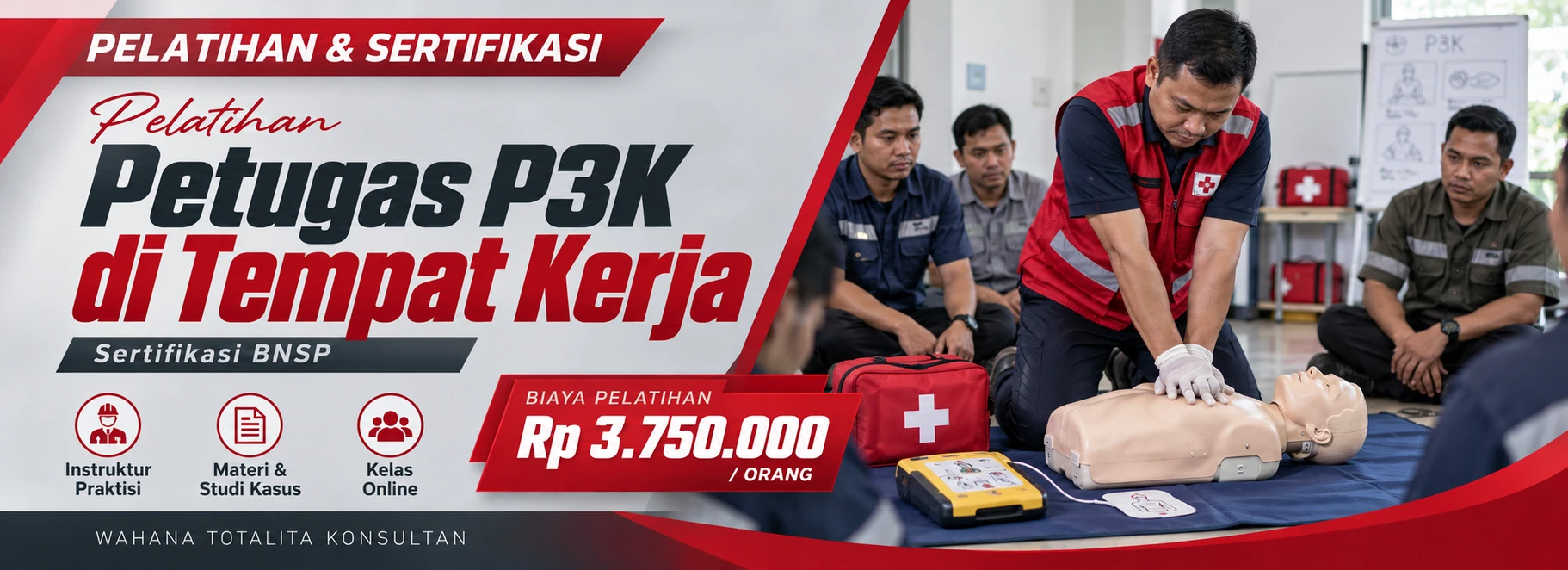 Pelatihan Pelatihan Petugas P3K di Tempat Kerja Sertifikasi BNSP Sertifikat BNSP