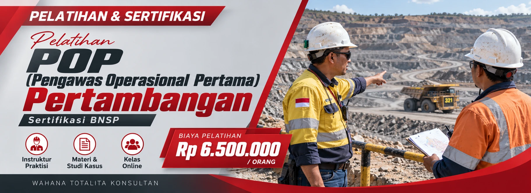 Pelatihan Pelatihan POP (Pengawas Operasional Pertama) Pertambangan Sertifikasi BNSP Online