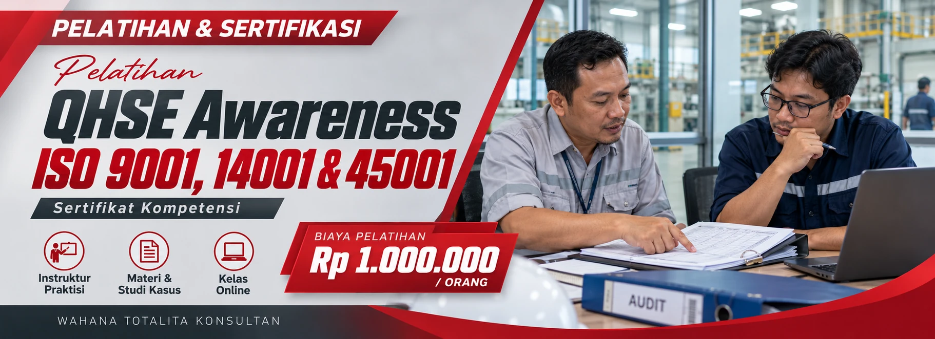 Pelatihan Pelatihan QHSE Awareness ISO 9001, 14001 & 45001 Online