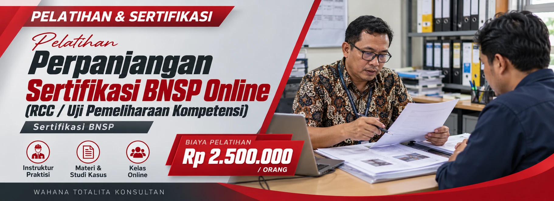 Pelatihan Layanan Perpanjangan Sertifikasi BNSP Online (RCC / Uji Pemeliharaan Kompetensi) Sertifikasi BNSP